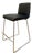 Rolf Benz 626 Sinus Black Leather Skid Bar Stool Designed by Kai Stania For Sale
