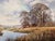 Farmhouse by a River in the English Countryside by 20th Century British Artist, Peter J Greenhill Art measures 30 x 20...