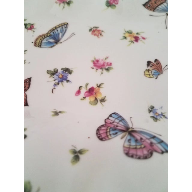 Vintage "Mayfair Collection" Signed by the artist Jay. Stunning porcelain small butterfly platter. Serve your guests with...