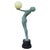 Art Deco 6' Art Deco "Clarte" Biba Nude Green Patina Floor Lamp, Max Le Verrier Style For Sale - Image 3 of 10