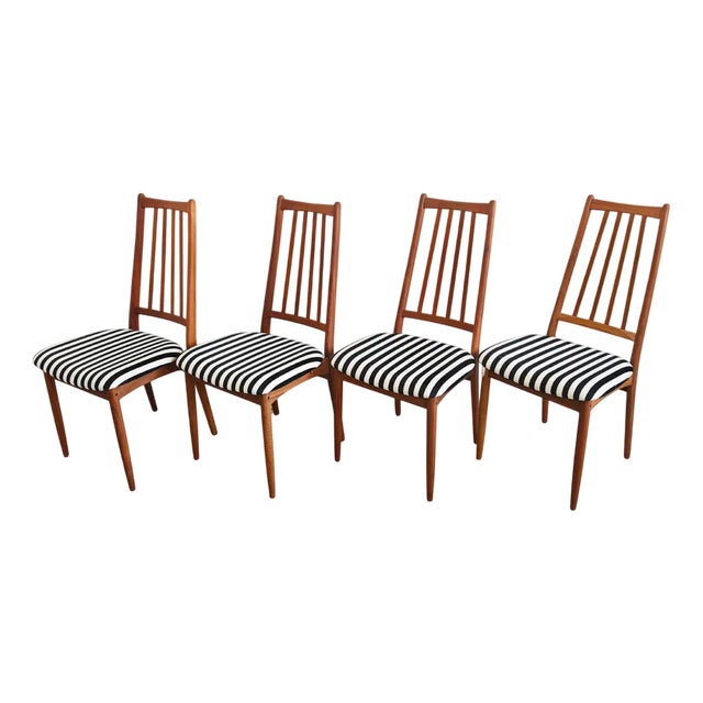 Mid-Century Modern Dining Chairs in Teak by Arne Vodder, Denmark, 1960s, Set of 4 For Sale