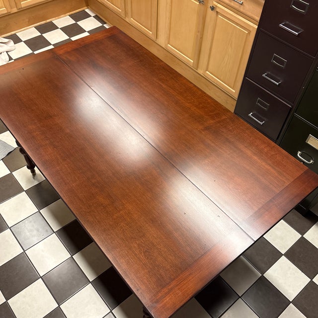 Wood Ethan Allen British Classics Console/Folding Dining Table For Sale - Image 7 of 11