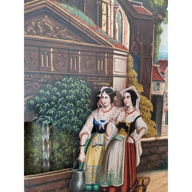 Black Musical Automaton Picture Clock attributed to Xavier Tharin, 1860s For Sale - Image 8 of 14