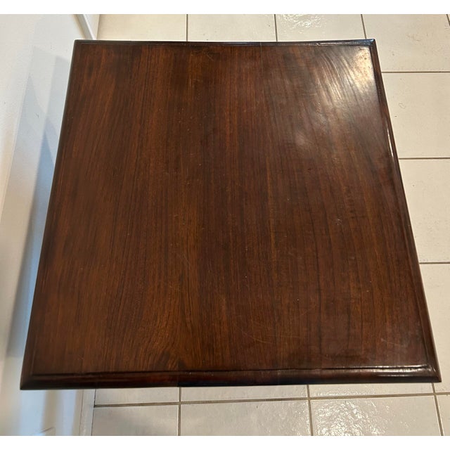 Wood Late 19th Century British Colonial Side Table-Antique Mahogany End Table-Three Tiered Caned Stand-Barley Twist Legs-Two Drawers For Sale - Image 7 of 12