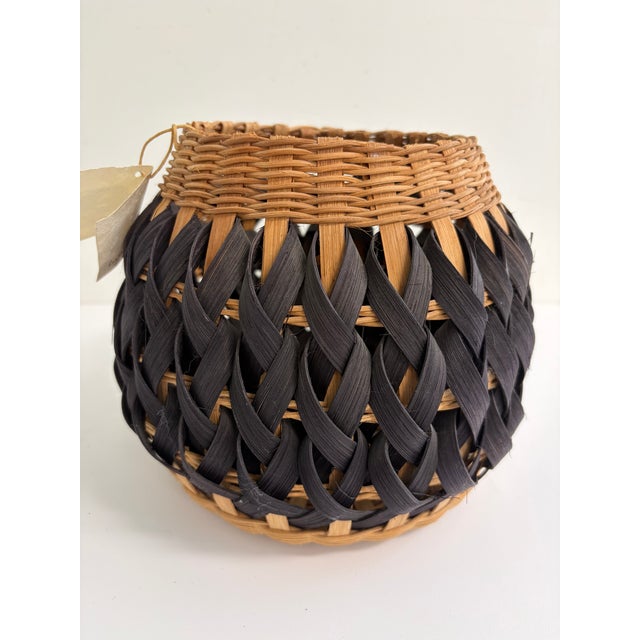 Black Signed Billy Ruth Sudduth Basket, 1997 – Jacobs Baskets Bakersville Nc For Sale - Image 8 of 8