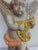 Mid 20th Century Vintage Chalkware Cherub Angel Wall Plaque With Harp For Sale - Image 5 of 10
