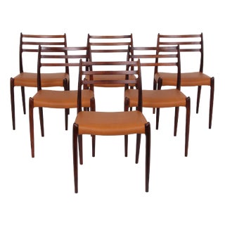 Model 78 Rosewood Chairs by Niels Otto Møller for J.L. Møllers Denmark, 1962, Set of 6 For Sale