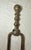 English Antique 18th Century Wrought Iron Turned Brass English Fireplace Tongs Tool 25 For Sale - Image 3 of 9