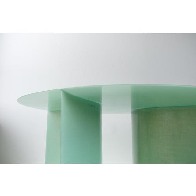 New Wave Round Dark Green Dining Table by Lukas Cober Chairish