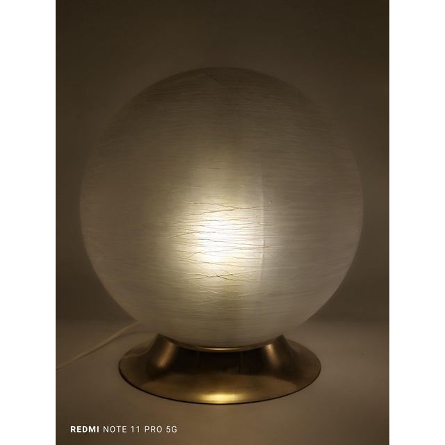 Murano Glass and Brass Table Lamp from Venini, Italy, 1970s For Sale - Image 4 of 11