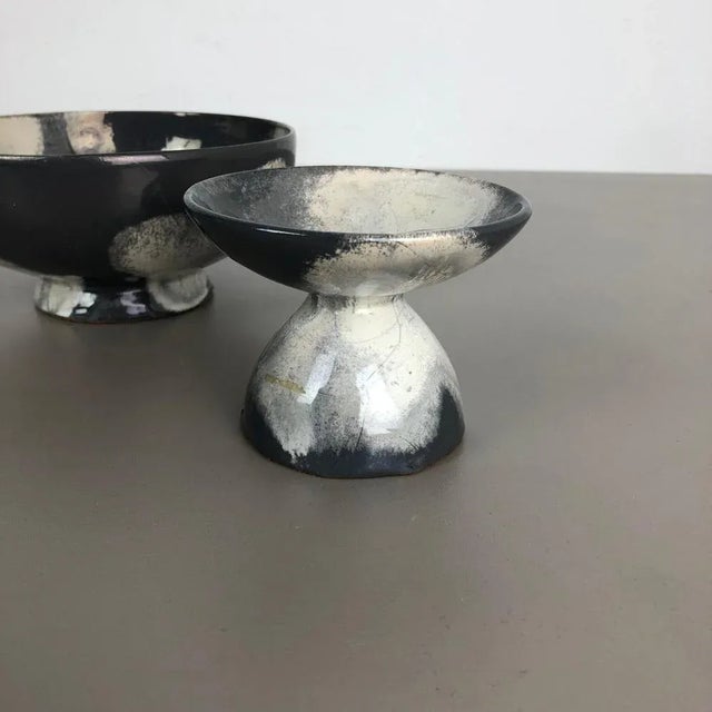 Grey Ceramic Studio Pottery Vases from Otto Keramik, Germany, 1980s, Set of 3 For Sale - Image 12 of 18