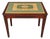 Vintage Carved Wood Needlepoint Bench / Accent Table With Floral Design For Sale