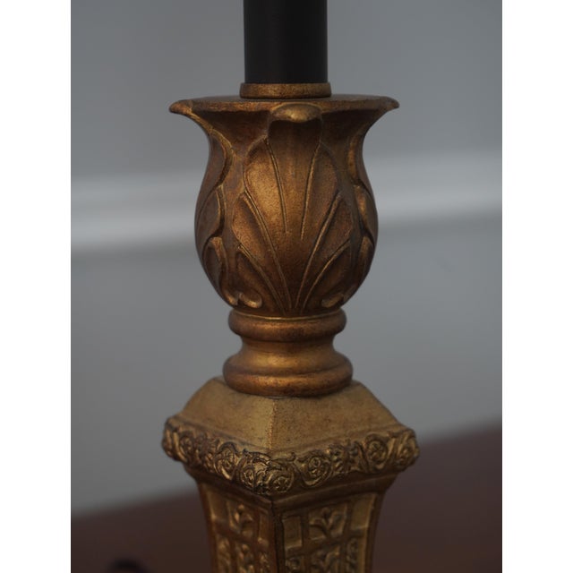 1990s Black & Gold Buffet Table Lamps W. Crystal Accents - a Pair For Sale - Image 13 of 15