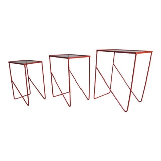 Modernist Nesting Tables, Circa 1960, Set of Three For Sale