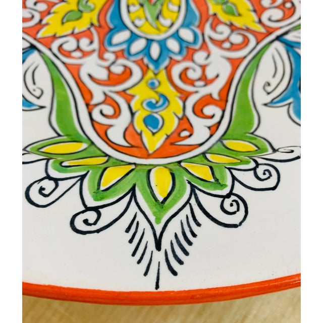 Handmade Large Ceramic Serving, Decorative or Center Table Plate, Set of 2 For Sale - Image 9 of 13
