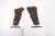 Brown Carved Wooden Consoles from VyalisTamil Nadu, , India, Set of 2 For Sale - Image 8 of 8