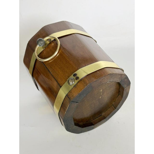 Wooden and Brass Ice Bucket, France, 1970s For Sale - Image 13 of 14