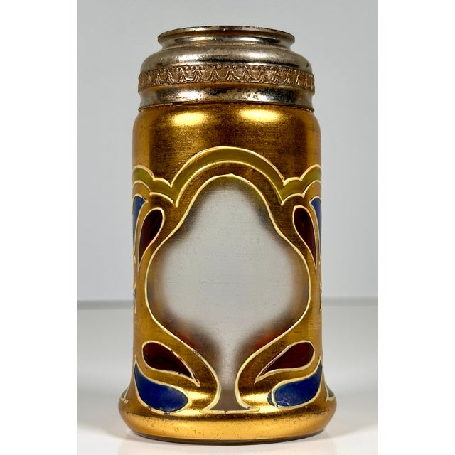 Late 19th Century Art Nouveau Lobmeyr Enameled Glass Vase For Sale - Image 6 of 18