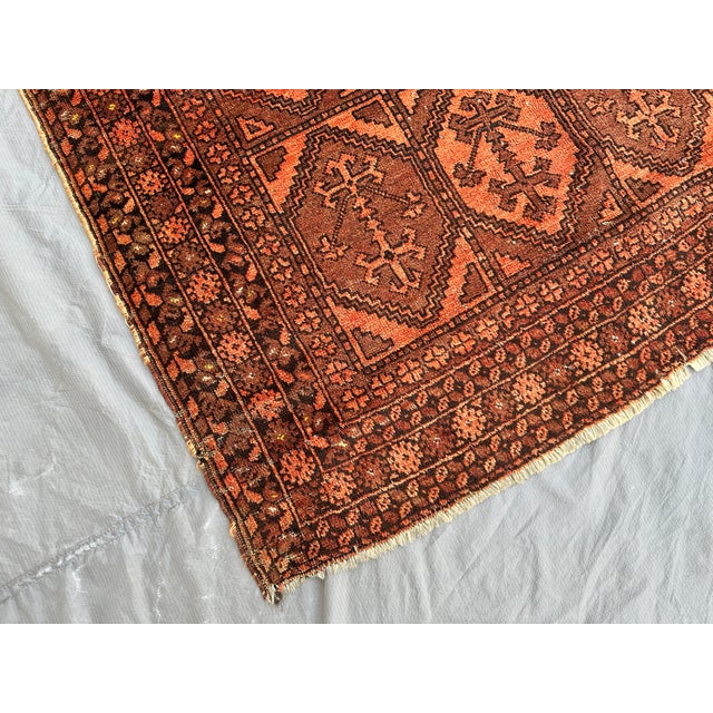 Textile Antique Rust Herati Hand-Knotted Wool Rug - 5'3" X 3'8" For Sale - Image 7 of 12