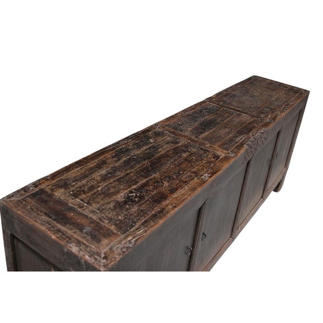 Vintage Hand Made Black Reclaimed Wood Sideboard 29 For Sale - Image 4 of 4