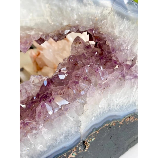 15th Century & Earlier Amethyst Cluster Cut Base Crystal Display Specimen For Sale - Image 5 of 11