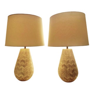 Attributed to Serena and Lily Inlay Lamps - a Pair For Sale