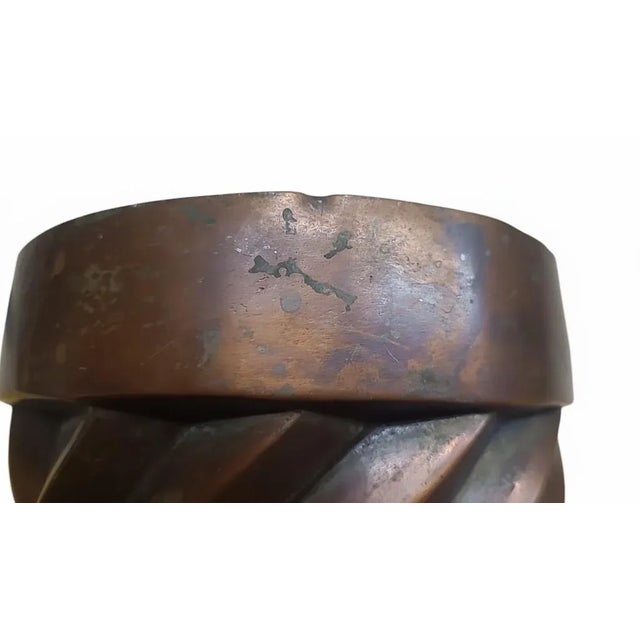 Antique 19thC Copper Turk’s Head Mold – Dovetail Seam, Swirled Bundt For Sale - Image 12 of 12