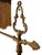 Victorian Vintage Victorian-Style Brass Down-Bridge Floor Lamp With Fringed Lace Shade For Sale - Image 3 of 5