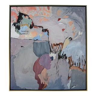 "Splitting the Difference" Abstract Painting by Laurie MacMillan, Framed For Sale