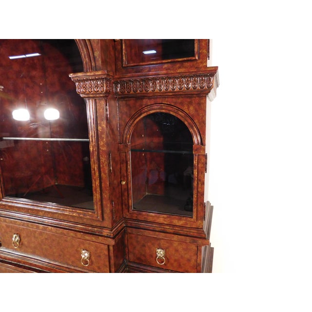 Wood Maitland Smith Biedermeier French Empire Tortoiseshell Breakfront Liquor Cabinet For Sale - Image 7 of 11