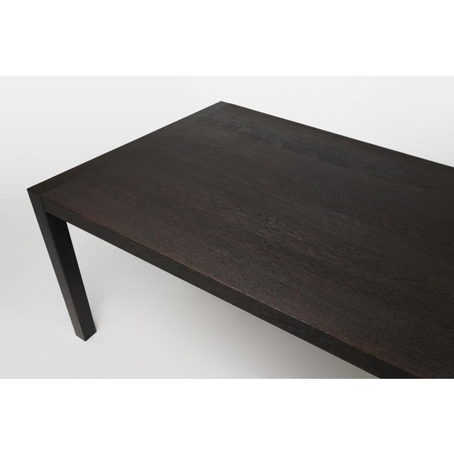 Black Large Vintage Dinner Table in Blackened Oak, Belgium, 1980s For Sale - Image 8 of 11