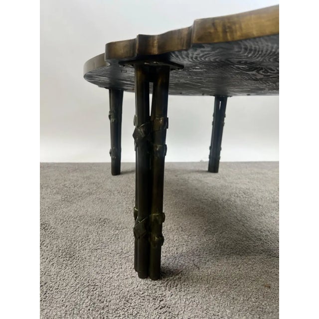 Rare Philip & Kelvin LaVerne "Chan Boucher'" Signed Bronze & Pewter Coffee Table For Sale - Image 17 of 18