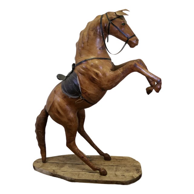 Life Size Arts and Crafts Leather Model of a Horse, 1920s For Sale