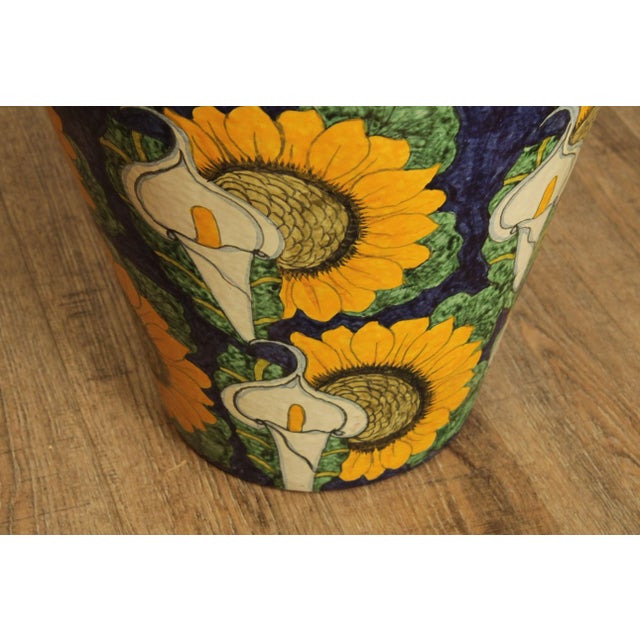 Ceramic Hand Painted Mexican Pottery Ginger Jar or Urn For Sale - Image 7 of 12