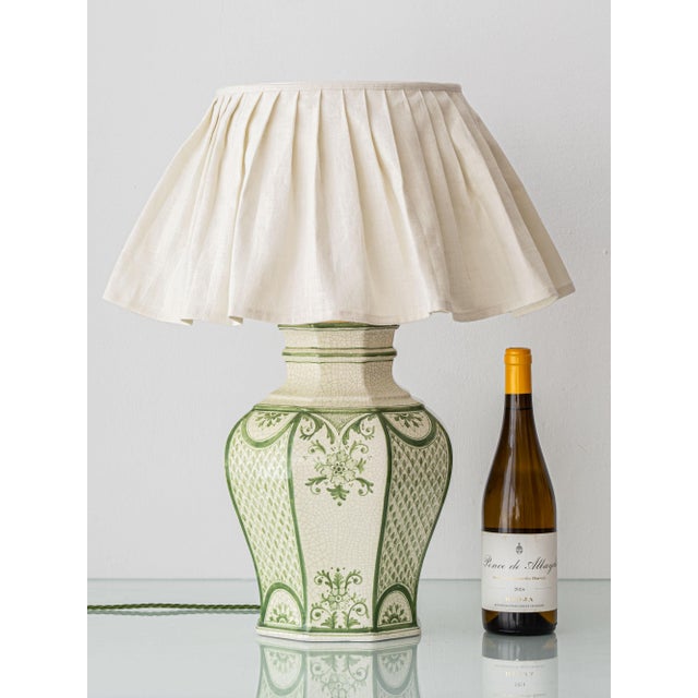 Vintage Spanish Revival Crackle-Glazed Ceramic Table Lamp by Benlloch Manises, 1950s For Sale - Image 4 of 15