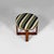 Blue Italian Art Deco Round Ottomans in Fabric and Wood, 1930s, Set of 2 For Sale - Image 8 of 15