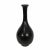 Vintage black ceramic flute vase. Attractive hand thrown and glazed pottery. Each is slightly unique in finish glaze....