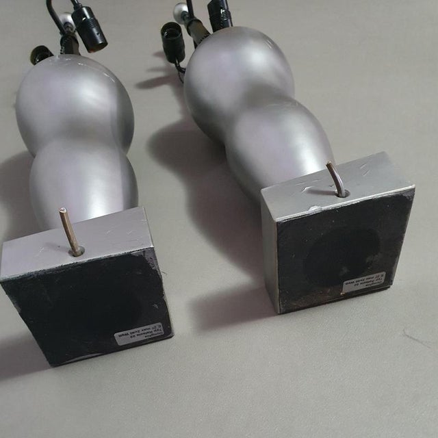 Silver Donghia Lamps by John Hutton, Set of 2 For Sale - Image 8 of 18