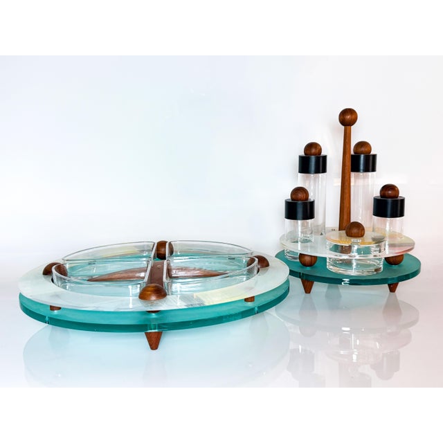 Appetizer Tray and Condiment Set by Ennio Pasini for Rede Guzzini, 1980s, Set of 2 For Sale - Image 18 of 18