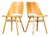 Honey Beech Dining Chairs by Radomir Hoffman for Ton, 1950s, Set of 2 For Sale
