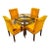 Unmarked Four Dillingham Orange Dining Chairs With Casters For Sale