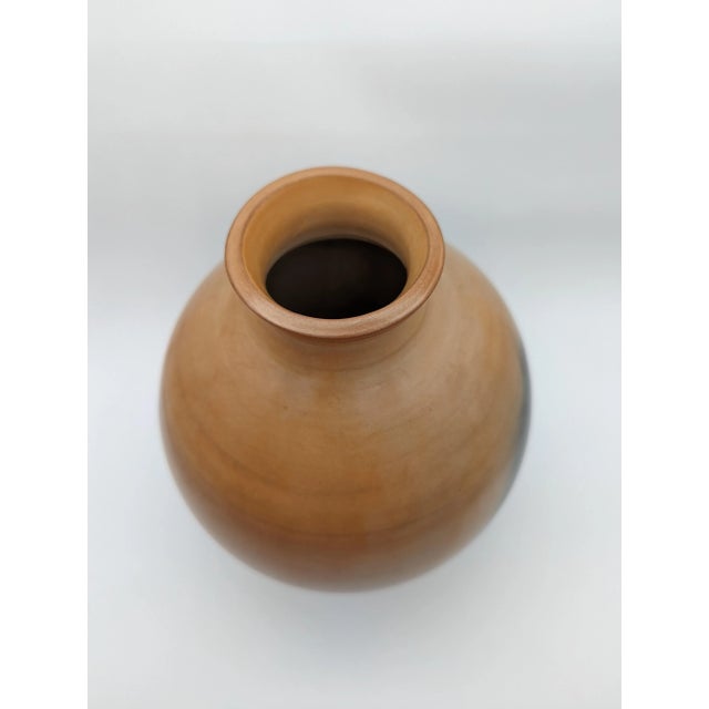 Mid 20th Century Vintage Hand-Thrown Raku Pottery Vase, Artist Signed For Sale - Image 5 of 9