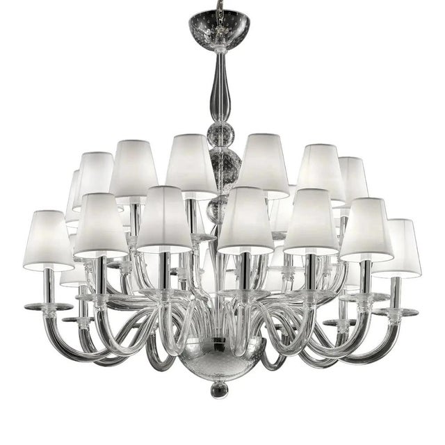 Transparent Murano Glass Chandelier by Simoeng for Simoeng For Sale - Image 8 of 9