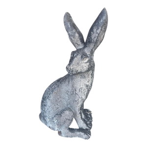 Vintage Weathered Cast Iron Sitting Hare