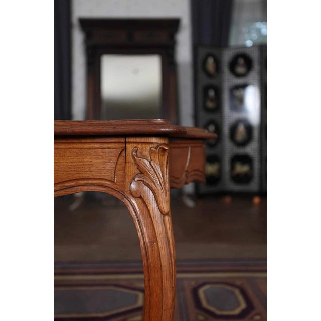 Antique Oak Table with Doe Legs For Sale - Image 3 of 5