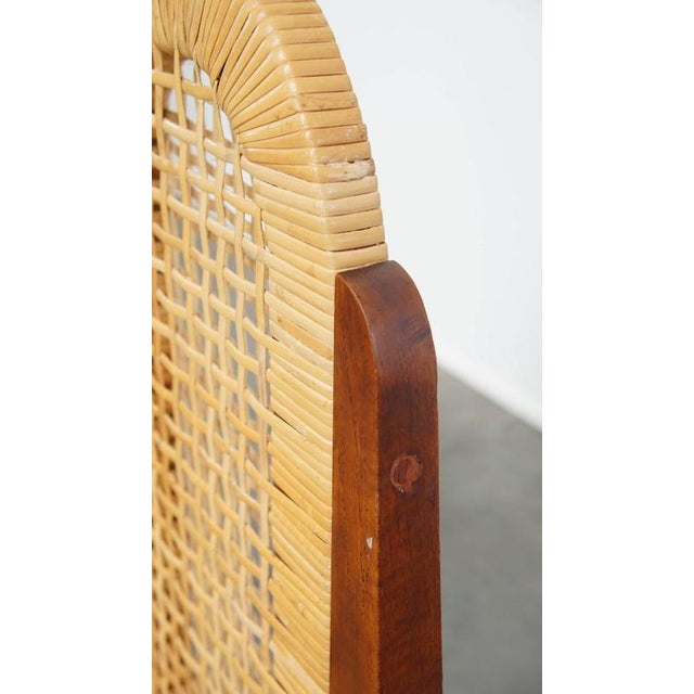 Art Deco Wooden Dining Chairs with Wicker Seat and Backrest, Set of 2 For Sale - Image 13 of 14