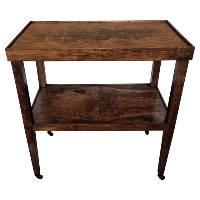 Mid-Century Modern Italian Burl Wood and Brass Dry Bar Cabinet by Paolo Buffa, 1950s For Sale - Image 10 of 10