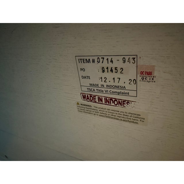 Wood White Two Tier Glass Coffee Table For Sale - Image 7 of 8