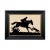 English Huntsman and Hound Equestrian Framed Paper Cut Silhouette in Black Wood Frame With Gold Trim For Sale - Image 3 of 3