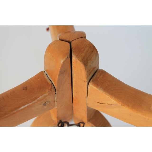 Vintage Hand Carved Wood Camel Folding Table Base For Sale - Image 10 of 10